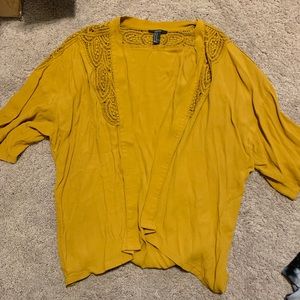 Forever 21 Yellow Cardigan
